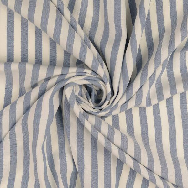 Viskose mit Streifen, jeansblau